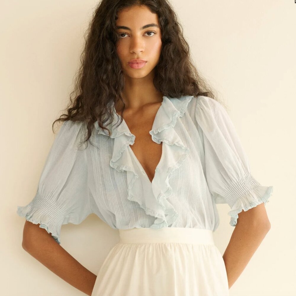 DÔEN Top | DÔEN Henri Top in Alice Blue